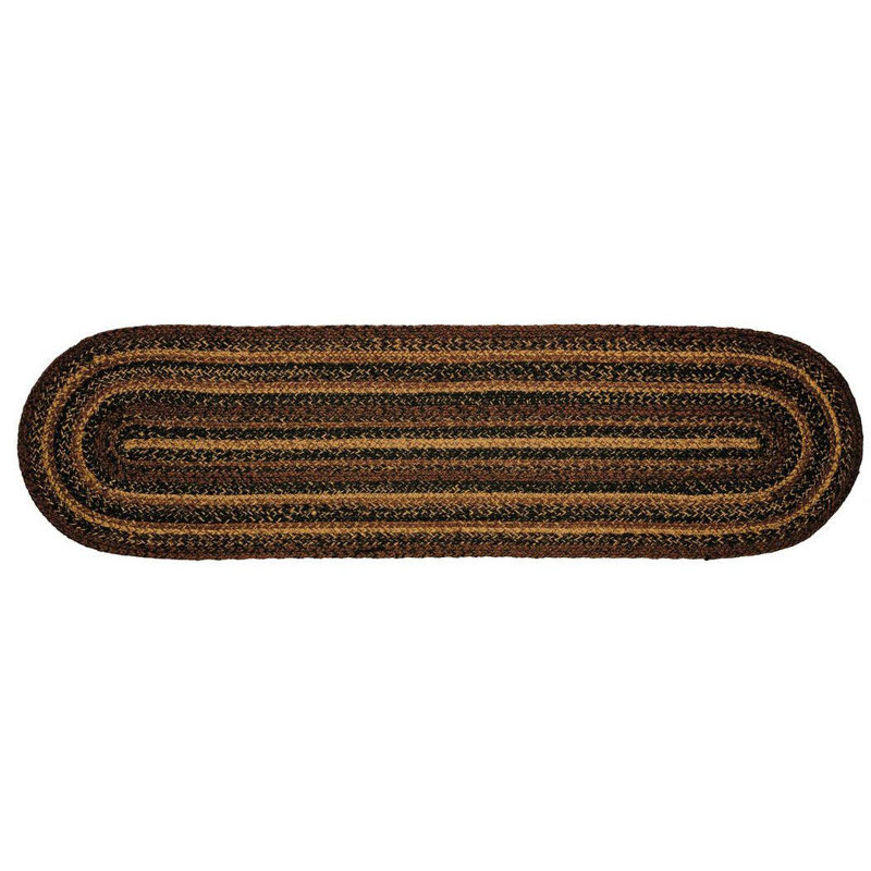 Cappuccino Geometric Indoor Rug, Coureur ovale 1'10" x 6'