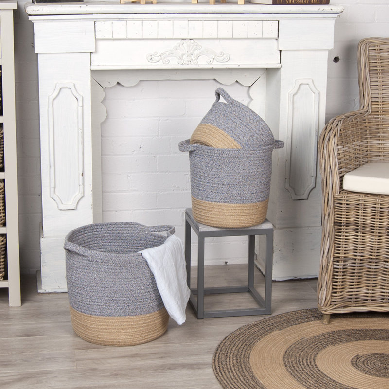 Ensemble de paniers en jute 3 pièces