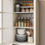 Buffet minimalisme avec portes en verre et double tiroir-777982815