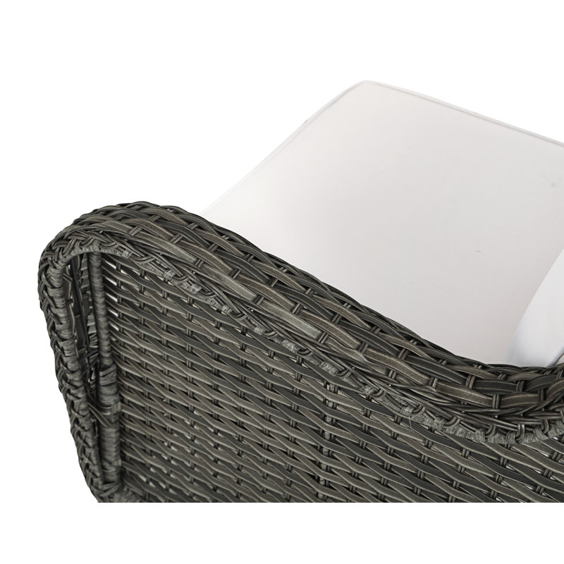 Ensemble de conversation d'extérieur 2 personnes avec coussins Mapleview, Beige, Gris