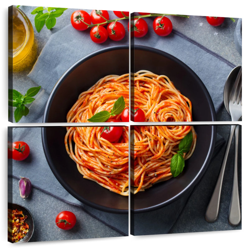 Yarlin, sauce tomate et pâtes, H 26 po x l 26 po