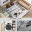 Tapis lavable moderne abstrait pour salon, gris-1582208537