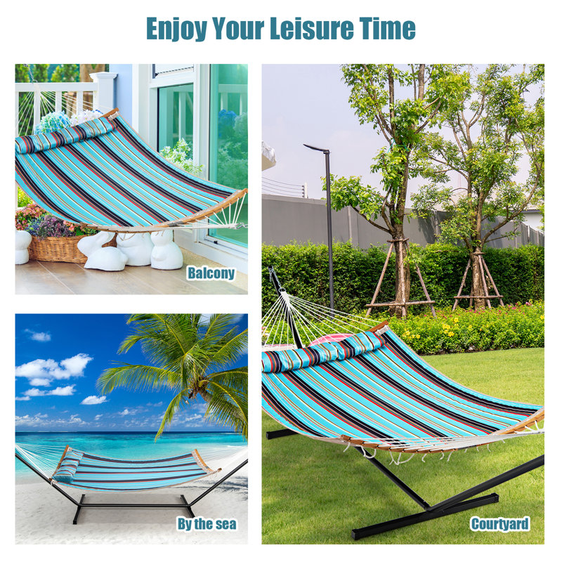 Allyonna Outdoor Double Classic Hammock, Blue