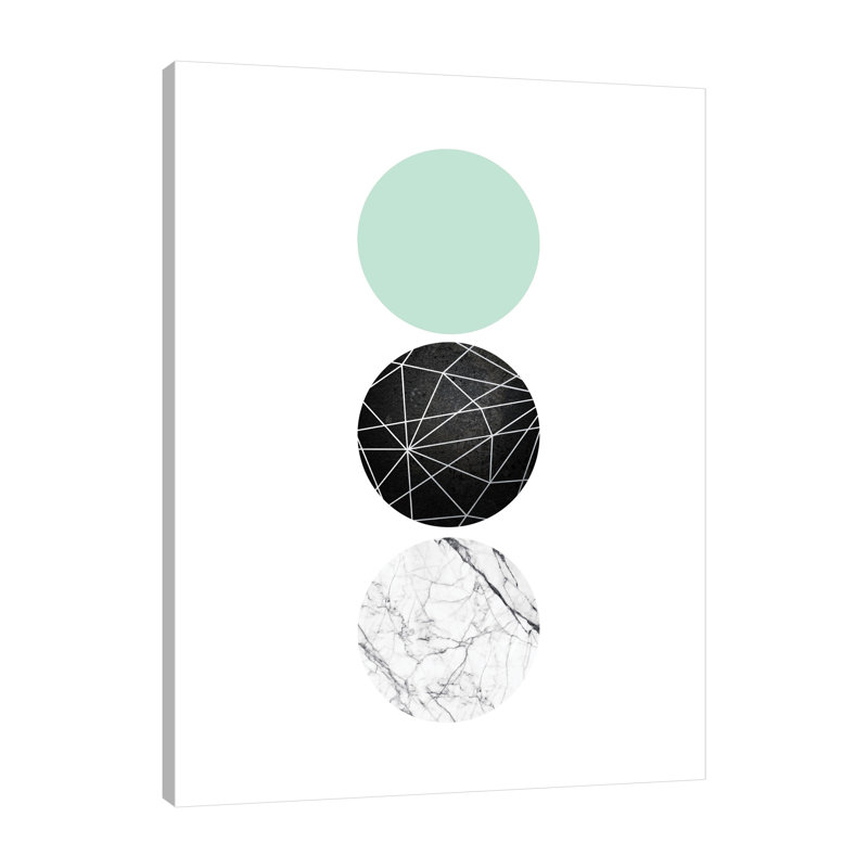 «Mint Geometric 1» par Urban Epiphany, reproduction sur toile tendue, H 40 po x l 30 po x P 1,5 po