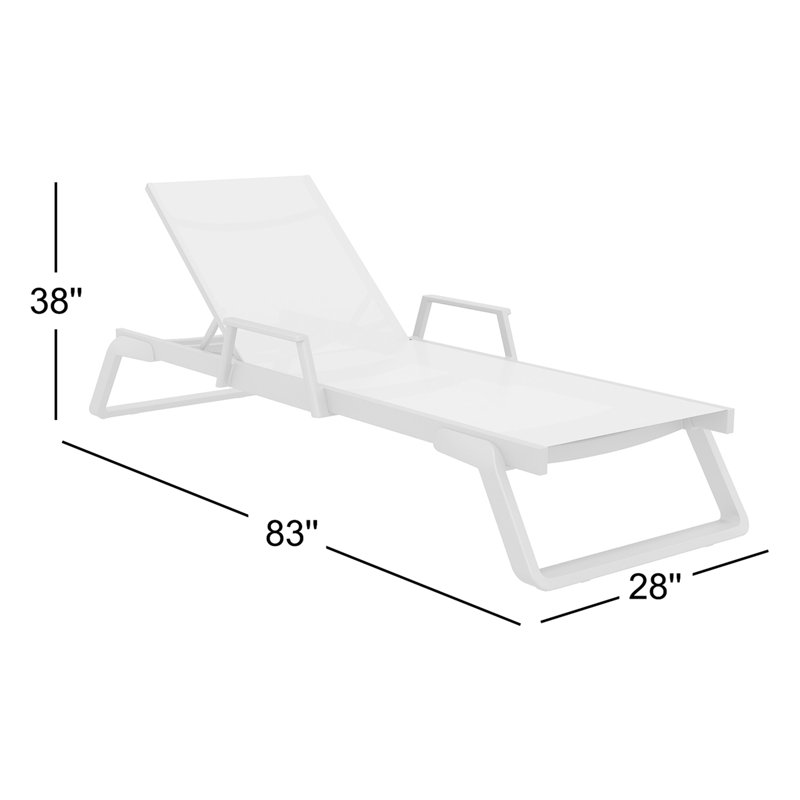 Chaise longue d'extérieur Genelda, Taupe