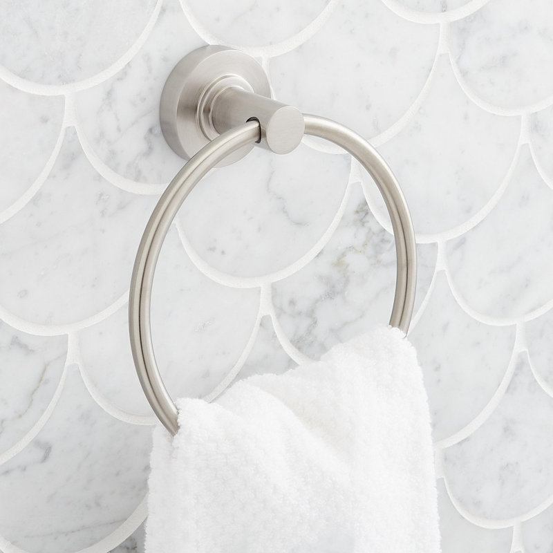 Lexia 6-5/16" Wall Mounted Towel Ring, Brushed Nickel