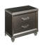 Table de chevet 2 tiroirs champagne foncé