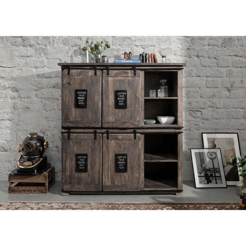 Railway 150cm Sideboard, Grey