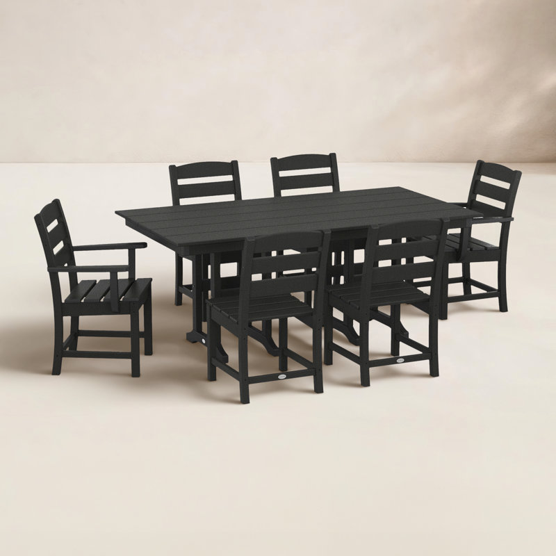 Lakeside 7-Piece Dining Set, Black