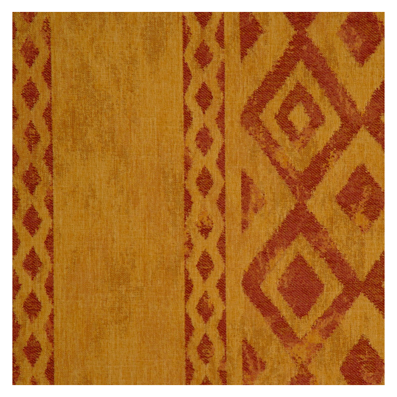 Allure Geometric Fabric, Red/Yellow