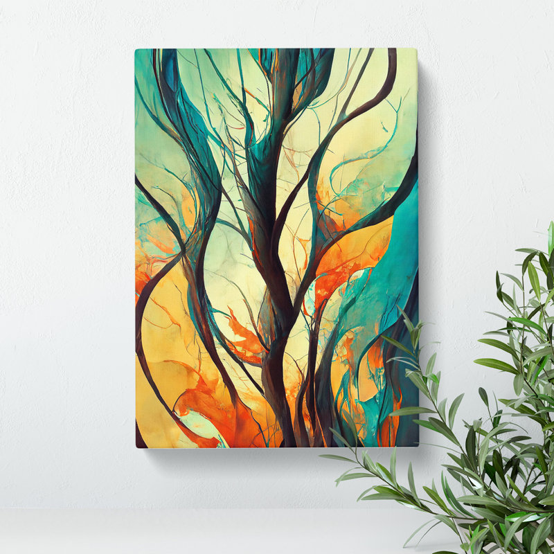 Abstract Tree No.7 - Wrapped Canvas Print, 50cm H x 35cm W x 3cm D