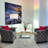 58" Tall "Dru" Square Side Table Floor Lamp with USB Charging Port