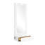 Grand miroir blanc étroit avec haut-parleur et tiroir-150921859