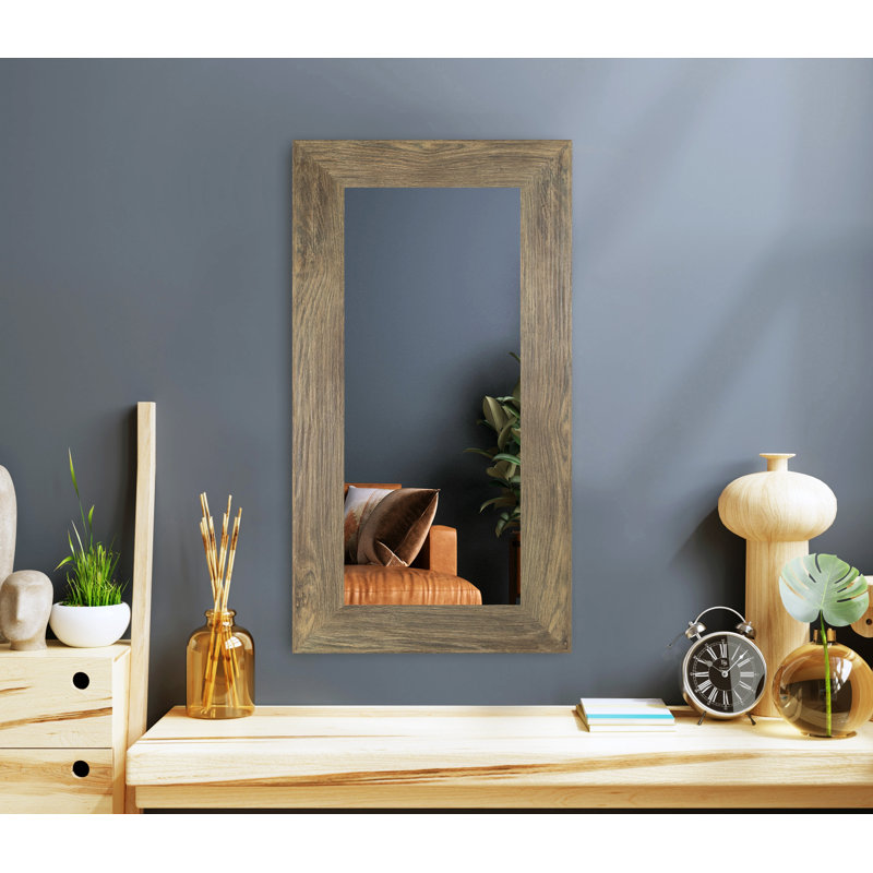 Engineered Wood Flat Mirror, 16" x 33"