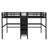 Twin Size Upholstered Daybed With Headboard And Armrest, Support Legs, Grey-1901844666
