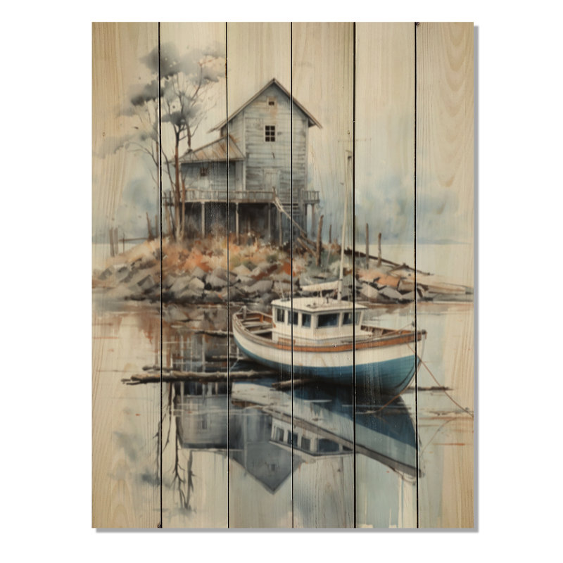 Port maritime solitude II sur bois, H 20 po x l 10 po x P 0,78 po