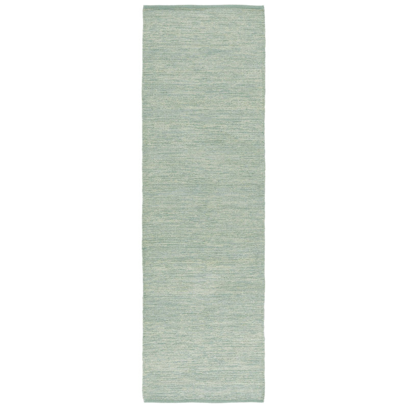 Quinte Handtufted Recycled Cotton & Viscose Rug in Green, Runner 2'3" x 8'