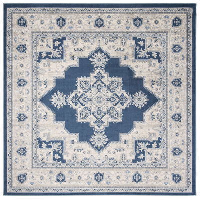 Aurelle Oriental Navy/Creme Area Rug