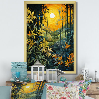 Art asiatique sur fond de bambou Ladislau, impression sur toile III