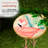 23"H Metal Flamingo Birdbath with Stand