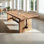 Modern Rectangular Solid Wood Dining Table