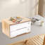Boîte de rangement de bureau en bois à 2 niveaux avec tiroirs verrouillables-309370310