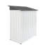 Ample abri de rangement en métal moderne et chic pour l'extérieur