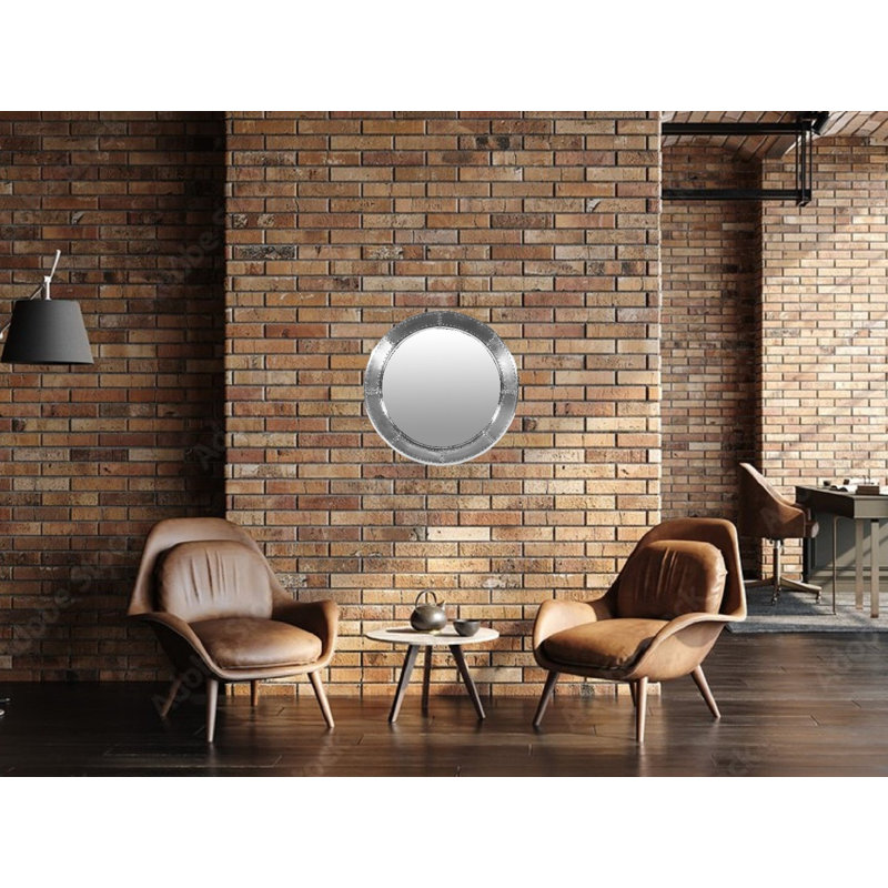 Miroir Vontre en aluminium, 34 po x 34 po