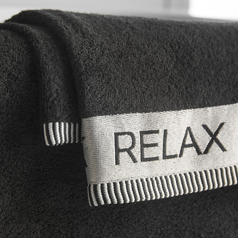 Relax And Unwind Bath Towel, Black