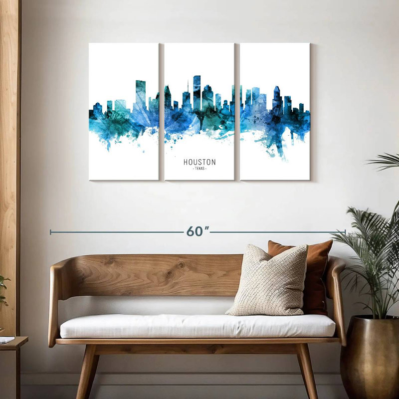 Nicci Houston Texas Skyline VII, H 28 po x l 45 po