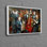 Toile abstraite en coton représentant un musicien de jazz pour les amateurs de décoration murale cherchant à capturer l'ambiance unique d'un club de jazz