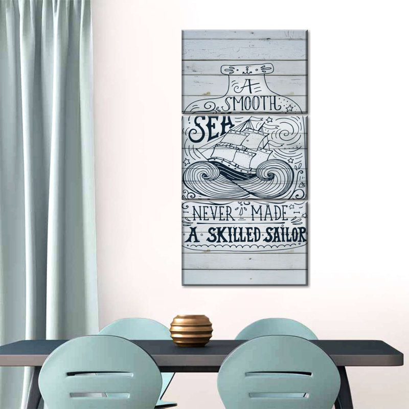 Reproduction d'art sur toile, "A Skill Sailor Quote", H 27 po x l 12 po x P 1 po