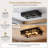 6-Light Matte Black Farmhouse Square Flush Mount Ceiling Light