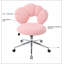 Fauteuil pivotant à 360 ° réglable en hauteur, fauteuil pivotant, tissu en peluche, fauteuil de bureau personnel-1413592305
