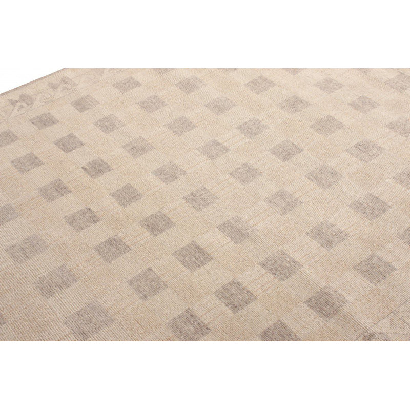 Homage Wool Geometric Area Rug in Beige/Brown/Purple