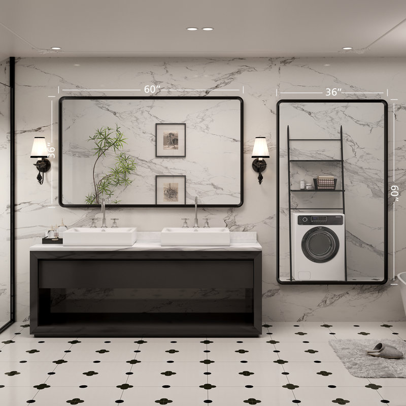 Miroir de meuble-lavabo mural Molly, 60 po x 36 po