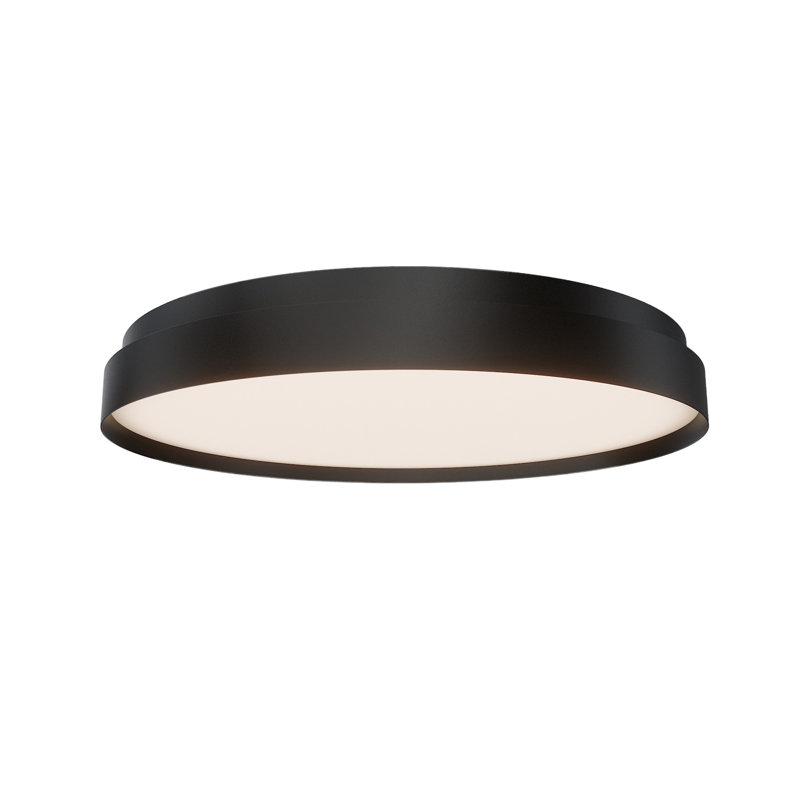 Ringsley Dimmable LED Flush Mount, Black