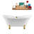 60" Streamline Clawfoot Soaking Acrylic Bathtub-50896821-76223416