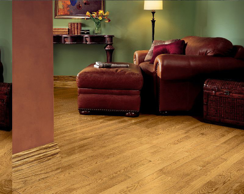 Parquet en chêne massif de 3/4 po d'épaisseur x 2 1/4 po x longueur variable, Coquille de mer