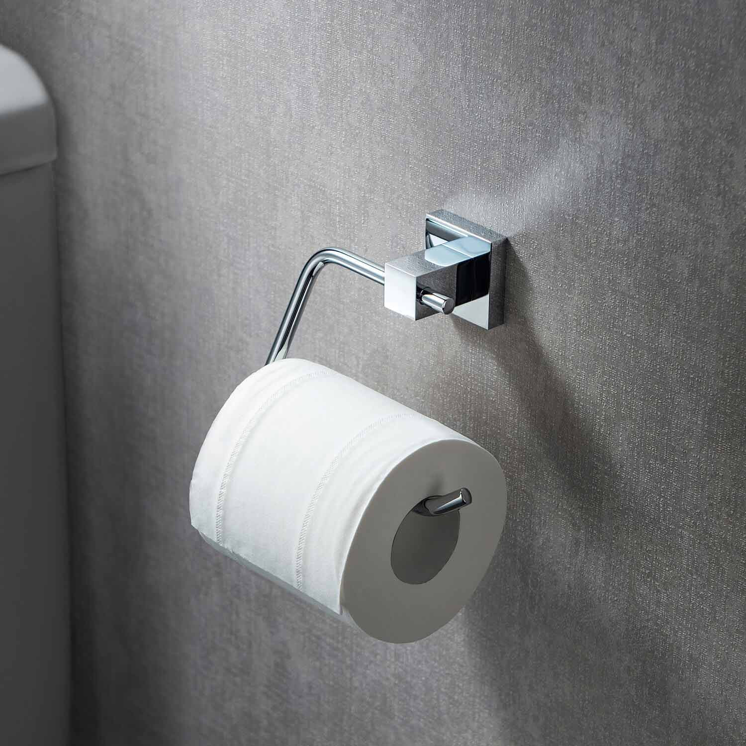 Cube Freestanding Toilet Paper Holder, Chrome
