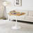 Compact Modern Dining Table, Oak Mdf Metal For Versatile Home Use