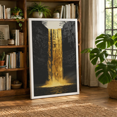 Golden Chasm Modern - Wrapped Canvas
