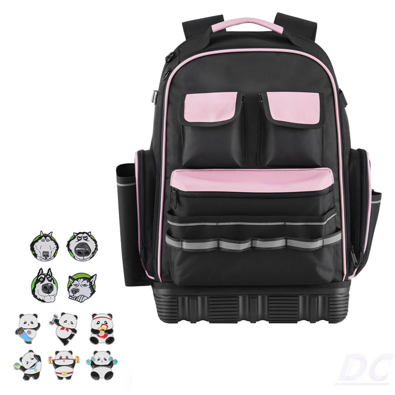 Tool Backpack 56 Pockets Tear-Resistant Jobsite Backpack For Electrician