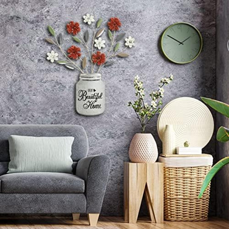 Vase dimensionnel en métal Hosley®, Rouge