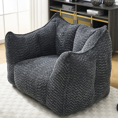 Chaise confortable pour centre commercial - Chenille, mousse, noire, pour se détendre. Coussin résistant pour les corridors, plus de confort dans les passages.