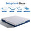 Matelas en mousse à mémoire de forme 6 po Cool (nouveau), sans fibre de verre, toucher moyen, mousse à circulation d'air fraîche, sécuritaire et confortable, matelas dans une boîte-311803282