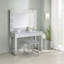 Tabouret de coiffeuse carré gris clair-367686850