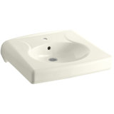 Brenham Ceramic 22" Wall Mount Bathroom Sink with Overflow