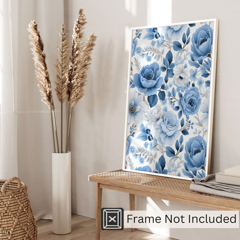 «Floral Floral Elegance Flowers», reproduction d'art sans cadre, H 36 po x l 24 po