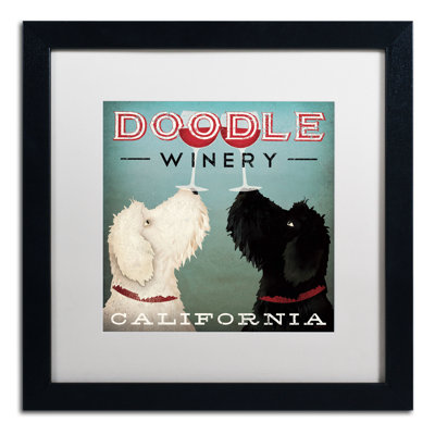 « doodle wine », impression encadrée